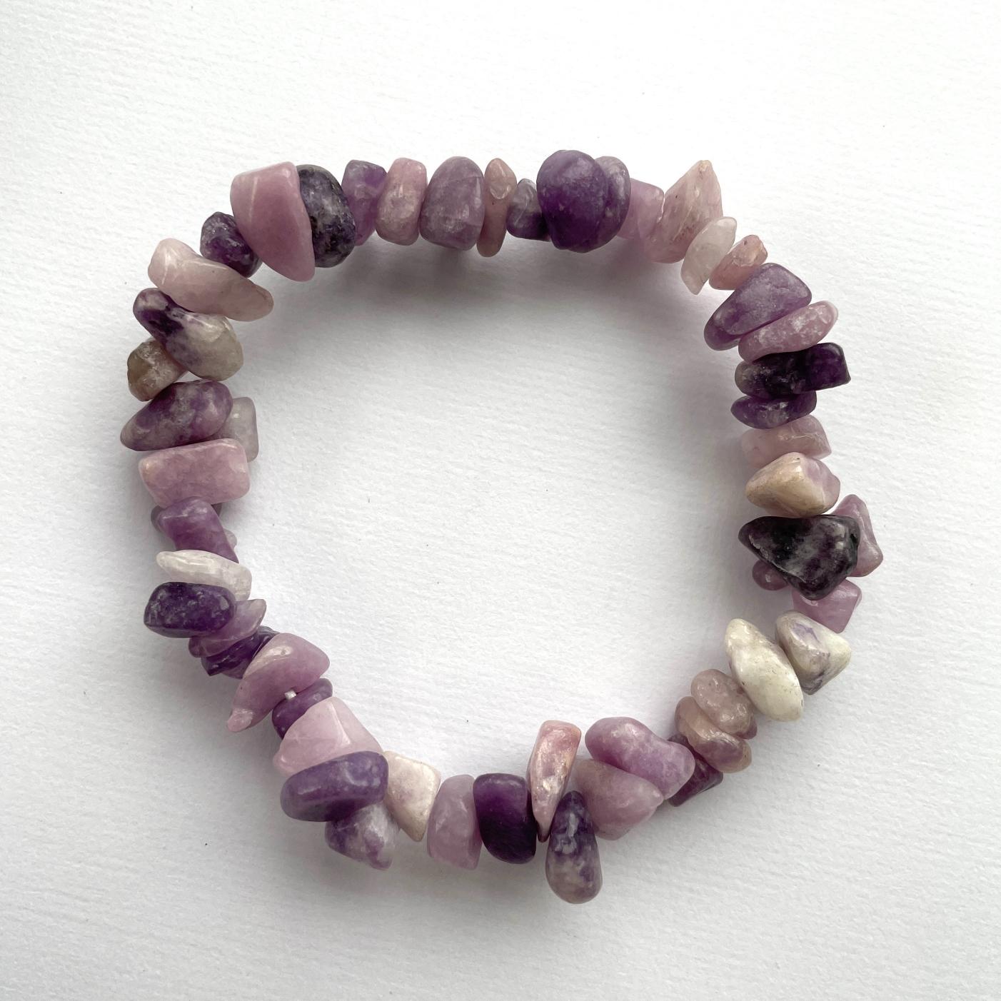 Lepidolite Chip Bracelet Lepidolite Chip Bracelet